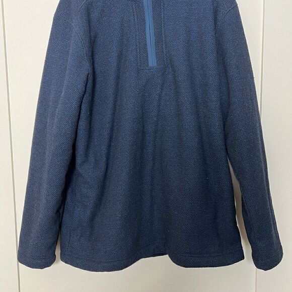 ORVIS Sweater Mens Sz M Blue 1/4 Zip Sherpa Long Sleeve Casual Outdoor Fall - Picture 3 of 12